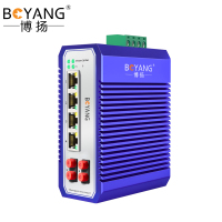 博扬 工业级光纤收发器 千兆二光四电单模双纤以太网交换机 FC接口25公里 一台价 BY-GG204S-FC
