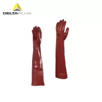 代尔塔/DELTAPLUS 201601 PVC加长防化手套耐酸碱抗化学品溶剂60厘米 10码 1副装
