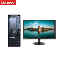 联想ThinkStation P720 图形工作站+23.8英寸液晶 设计建模 台式电脑 4210R*2 64G 512GSSD+2T SATA RTX4000 8G 定制