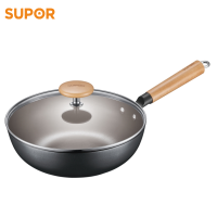 苏泊尔(SUPOR)家用煎炒锅炒菜煎炒锅铸铁无涂层健康不生锈铁锅26CM磁炉通用不挑灶 FJ26CA1