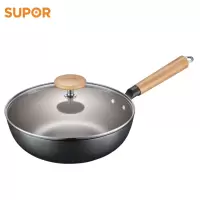 苏泊尔(SUPOR)家用煎炒锅炒菜煎炒锅铸铁无涂层健康不生锈铁锅26CM磁炉通用不挑灶 FJ26CA1