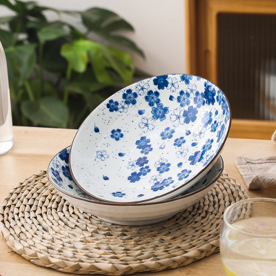 麦可可 日式碗碟餐具套装饭碗盘子碗碟套装碗筷组合 40件现代青花