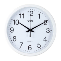 得力 deli 9005 挂钟(黑)(只)30cm(12寸) 100002278