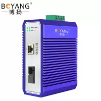 博扬(BOYANG)BY-GG813A/B 工业级千兆单模单纤光纤收发器 光电转换器 SC接口 25公里外置电源
