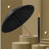 24骨直杆加固抗风实木柄雨伞(20把以上定制logo)