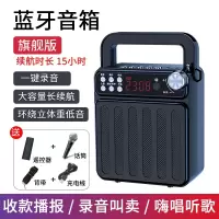Tbrklm无线蓝牙音箱户外广场舞专用支付宝微信收款播报器无线手提音响便携K歌重低音炮大功率蓝牙音响15小时版加无线话筒