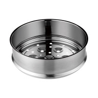 知吾煮不锈钢汤锅蒸笼蒸格家用蒸屉架篦子22cm通用圆形蒸锅蒸包子馒头热菜笼屉蒸架蒸盘加厚加高 新