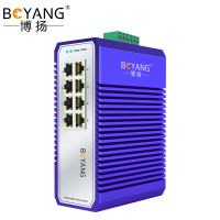 博扬(BOYANG)BY-PG08 带POE工业级以太网交换机 千兆网络8电口非管理型DIN导轨式 含电源适配器