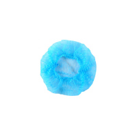 同富蓝色条形帽单筋(一次性无纺布圆形工作帽)长21英寸 100只/包