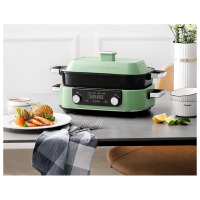 摩飞 第二代多功能分体电火锅料理锅 清新绿 标配 MR9099 货期5-10天