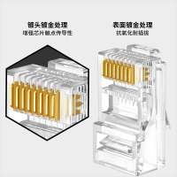 [纤飞]六类网线水晶头 6类千兆网络接头 100个