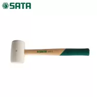世达(SATA) 木柄白胶锤橡胶锤橡皮锤子橡皮榔头安装锤防震 92912