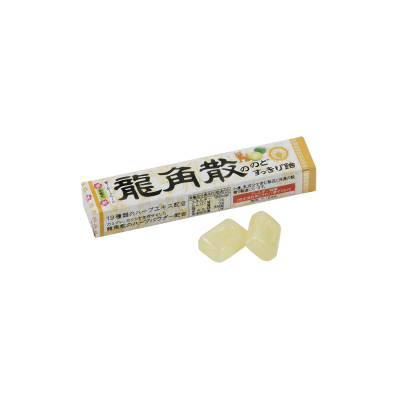 龙角散(RYUKAKUSAN)草本润喉糖冲绳香檬味42g条状(独立包装)