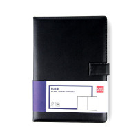 得力(deli) 7941-120张-16K 商务办公皮面本记事本会议本笔记本(黑) 5本装