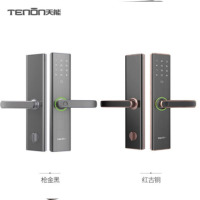 亚太天能(TENON)E5指纹锁智能锁电子门锁 E5枪金黑