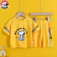 史努比(SNOOPY)童装儿童套装夏装2022新款男女同款套装史努比印花可爱AH069