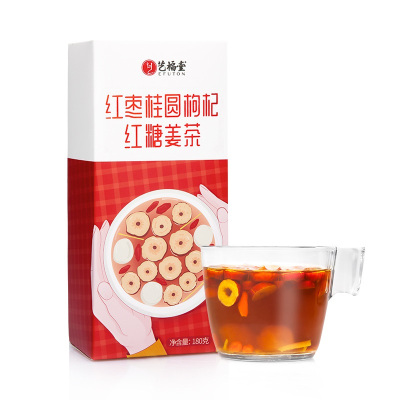 艺福堂 红枣桂圆枸杞红糖姜茶180gx2盒