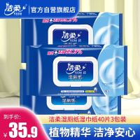 洁柔湿厕纸(40片,3包装)