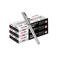 得力(deli) S26 金属质感软胶握手签字笔 中性笔 0.7mm 子弹头 黑色 12支/盒 3盒/组