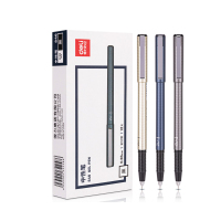 得力(deli) 0.38mm 全针管中性笔S46 财务专用 黑色 12支/盒 3盒 单位:组