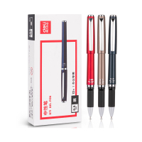 得力(deli) 0.5mm子弹头 S71 领导办公专用中性笔 黑色 12支/盒