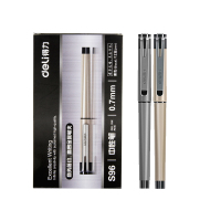 得力(deli) 高档商务中性笔签字笔 0.7mm子弹头 黑色 S96 12支装 单位:组