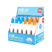 得力 9070 40ml 手工白胶 白乳胶 手工专用胶水 学生手工课DIY胶水乳白胶 12瓶/盒