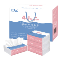 [上海专供]福佑4Uforyou倍亲棉羢纸巾抽纸120抽3层12包礼盒装加大家用量贩装区域限量