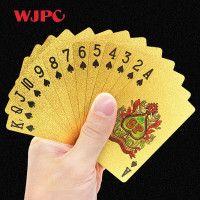 望京扑克 金格子塑料扑克牌土豪金 酷炫德州扑克 花切魔术扑克 高档高颜值飞牌 防水练习牌 加厚磨砂