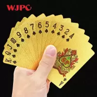 望京扑克 金格子塑料扑克牌土豪金 酷炫德州扑克 花切魔术扑克 高档高颜值飞牌 防水练习牌 加厚磨砂