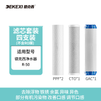 德克西净水器R50 PP棉滤芯*2+CTO活性炭滤芯*1+GAC活性炭滤芯*1(不含RO膜滤芯)