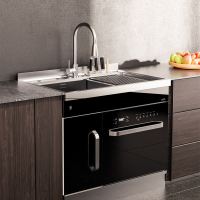 樱花(SAKURA)集成水槽XB001W多功能储物柜 既可储物 杀菌 烘干与一体安全健康 大容量水槽,一体拉伸