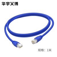 华宇义博 CAT6千兆网络家用装修电脑宽带 六类网线 非屏蔽八芯双绞连接线 成品跳线 1米 条 (1)条