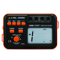 胜利仪器(VICTOR)兆欧表 绝缘电阻测试仪 250V/500V/1000V 数字摇表 VC60B+