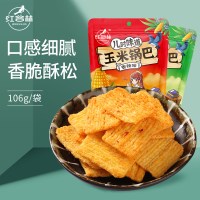 红谷林(HONGGULIN) 玉米锅巴106g*5袋 味道随机