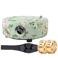 俞兆林(YUZHAOLIN)中医保健蒲团坐灸仪(绿色温控款)+艾灸盒(铜盒)多联艾灸熏蒸仪家用随身灸器具凳子