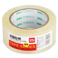 得力deli)30368 透明封箱胶带60mm强力宽胶带打包封口胶布 60mm*60y