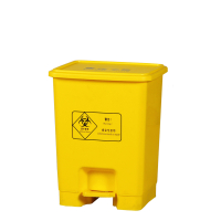 易企采 20L脚踏桶390*310*250mm 医疗垃圾桶 废物桶 医用带盖脚踩 医院诊所