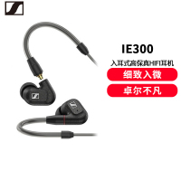 森海塞尔(Sennheiser) IE 300 入耳式挂耳高保真HIFI动圈有线耳机 黑色森海塞尔