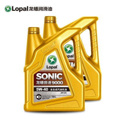 龙蟠SONIC9000 SN 5W-40全合成机油汽车润滑油正品4L 新老包装随机发货