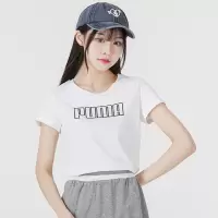 PUMA彪马短袖女装2022春季新款运动T恤休闲宽松半袖上衣671603-02