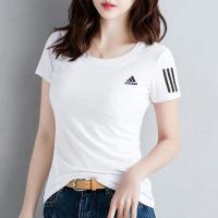 Adidas阿迪达斯短袖女2022夏季新款运动服休闲圆领透气T恤HB9380