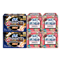 苏菲Sofy 弹力贴身超熟睡 卫生巾日夜组合装45片 (弹力贴身230mm*40片+超熟睡柔棉感420mm*8片)