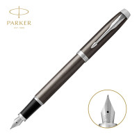 派克(PARKER)2015IM金属灰 白夹墨水笔
