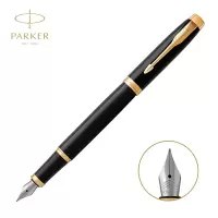 派克(PARKER)2015IM纯黑丽雅金夹墨 水笔