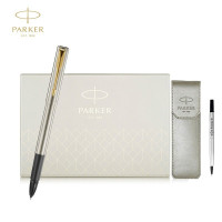 派克(PARKER)威雅XL钢杆金夹宝珠笔+笔套礼盒