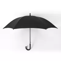 23寸弯柄黑色雨伞 1把