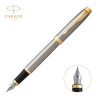 派克(PARKER)IM金属银金夹墨水笔
