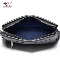 七匹狼真皮男包单肩包男斜挎包公文包商务休闲男士包包牛皮背包潮