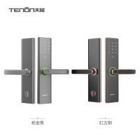 亚太天能(TENON)E5指纹锁智能锁电子门E5枪金黑
